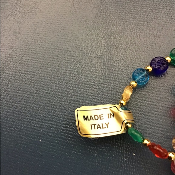 NWOT Beautiful Venetian Beads Necklace Made in Italy - Picture 4 of 5